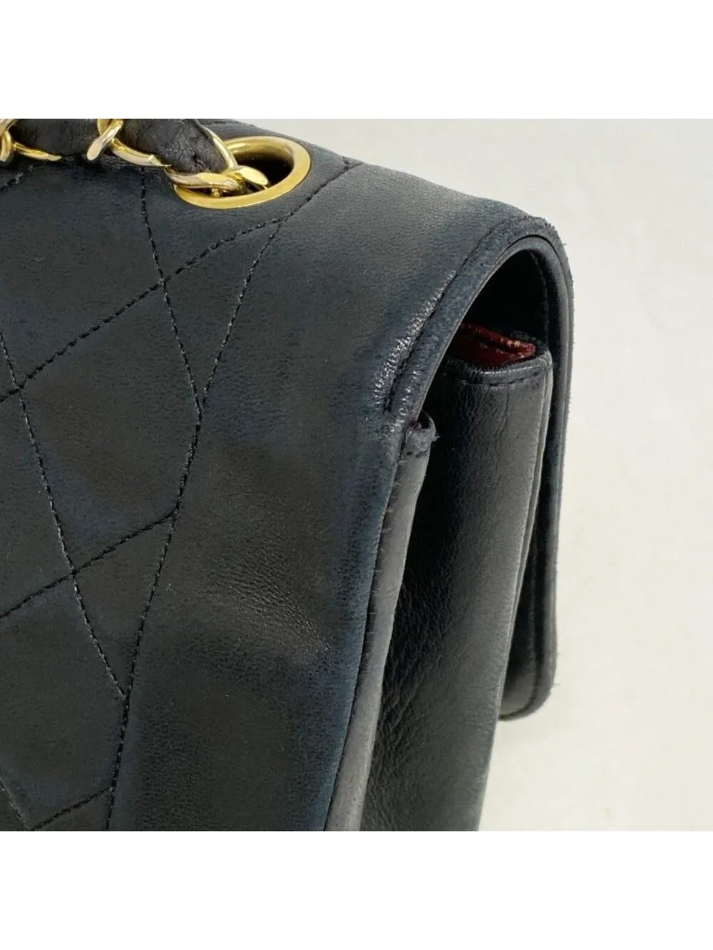 Chanel Shoulder Bag Diana Lambskin Black Gold